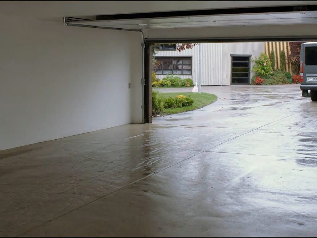 Plancher de garage en béton dégraissé